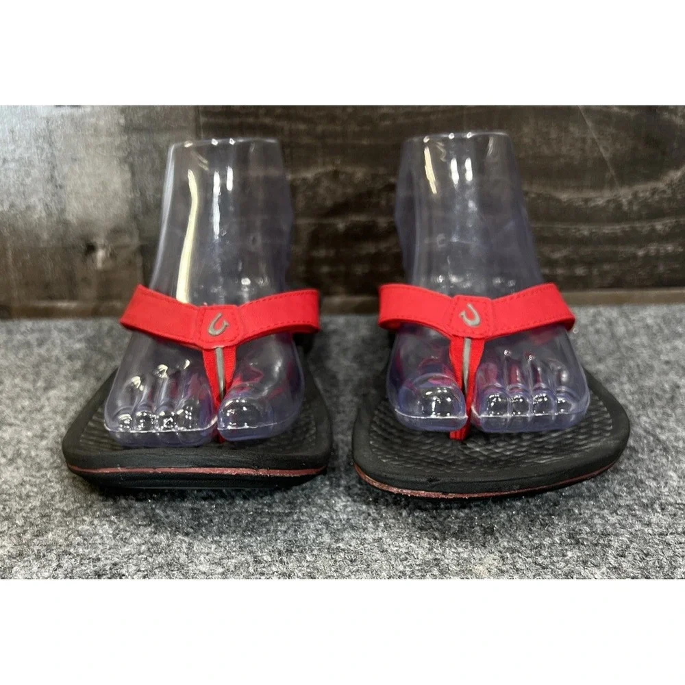 Olukai kia Wahine' Flip Flops Womens Sandals US 9 EUR 39 Red